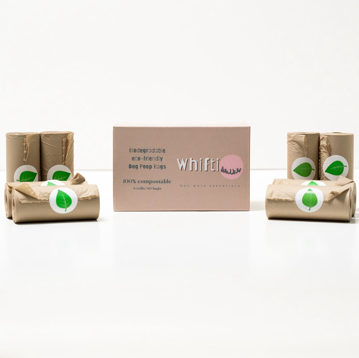 Waste Bags: Biodegradable 8 x Rolls.
